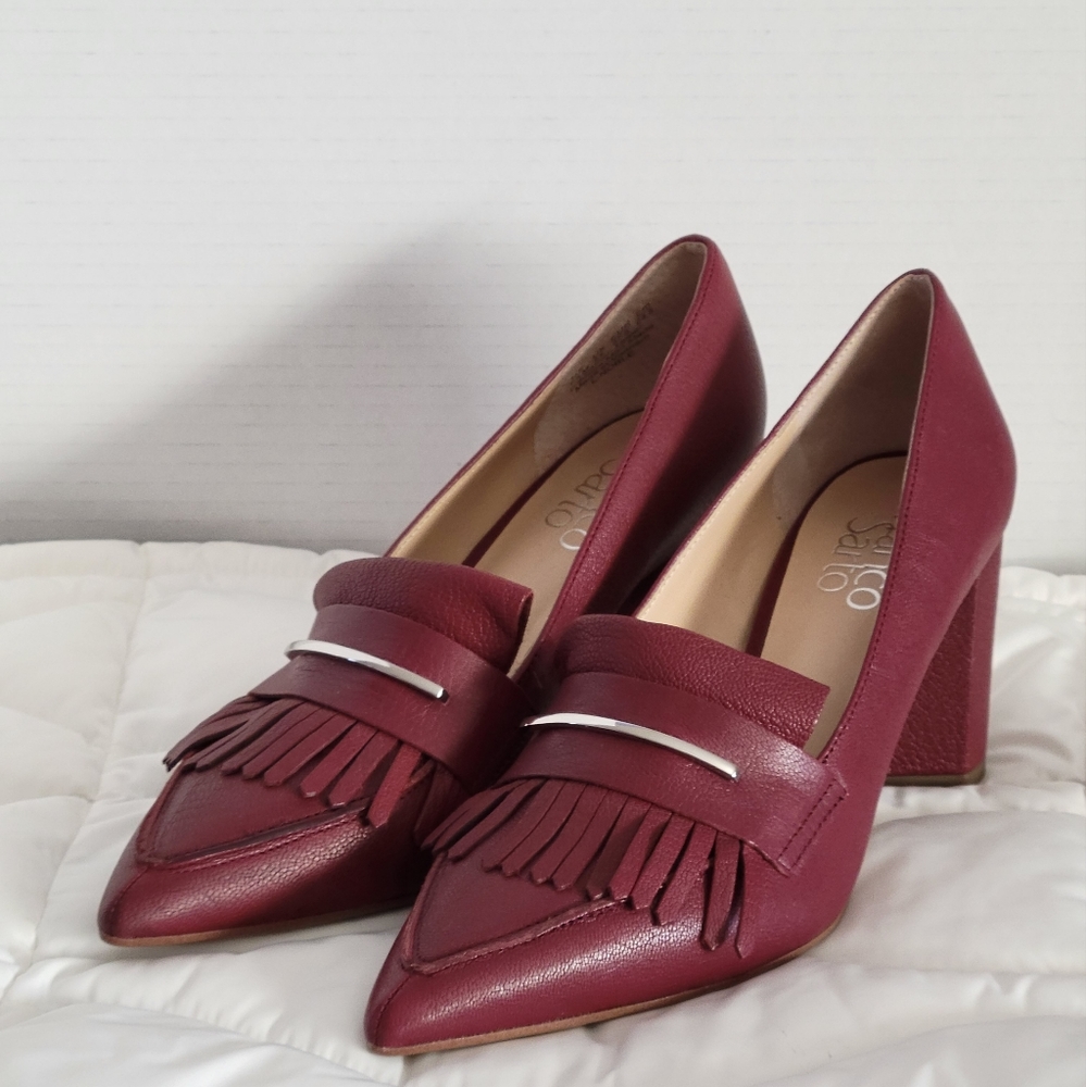 Franco Sarto Woman's Size 7.5 Marroon leather